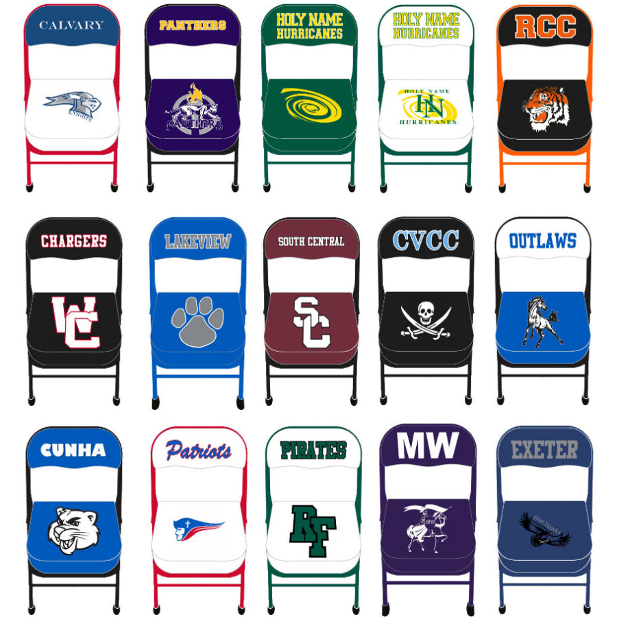Custom Basketball Sideline Chairs for Your School, Team or Business - Morley Athletic Supply Co Inc