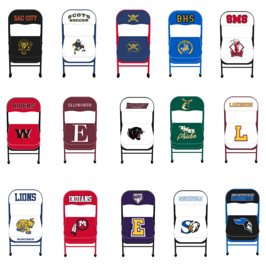 Custom Basketball Sideline Chairs for Your School, Team or Business - Morley Athletic Supply Co Inc