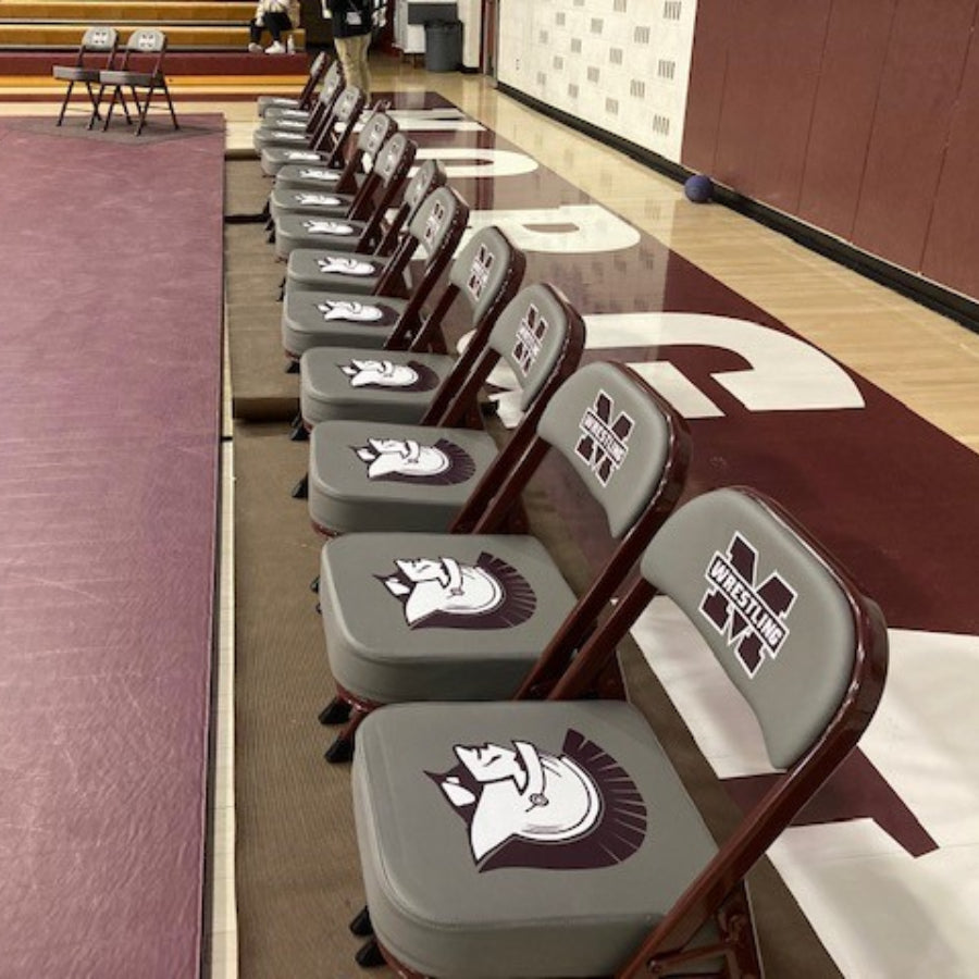 Custom Basketball Sideline Chairs for Your School, Team or Business - Morley Athletic Supply Co Inc