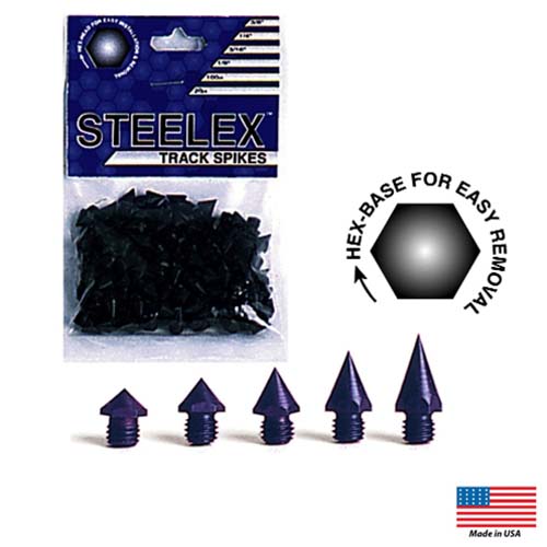 Steelex Hex Base Track Spikes - Bag Of 100 1/8" LENGTH