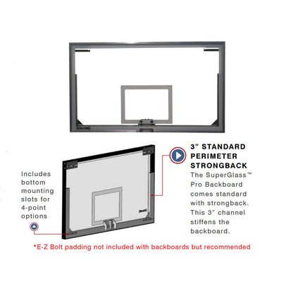 Superglass Pro Backboard 72" x 48"