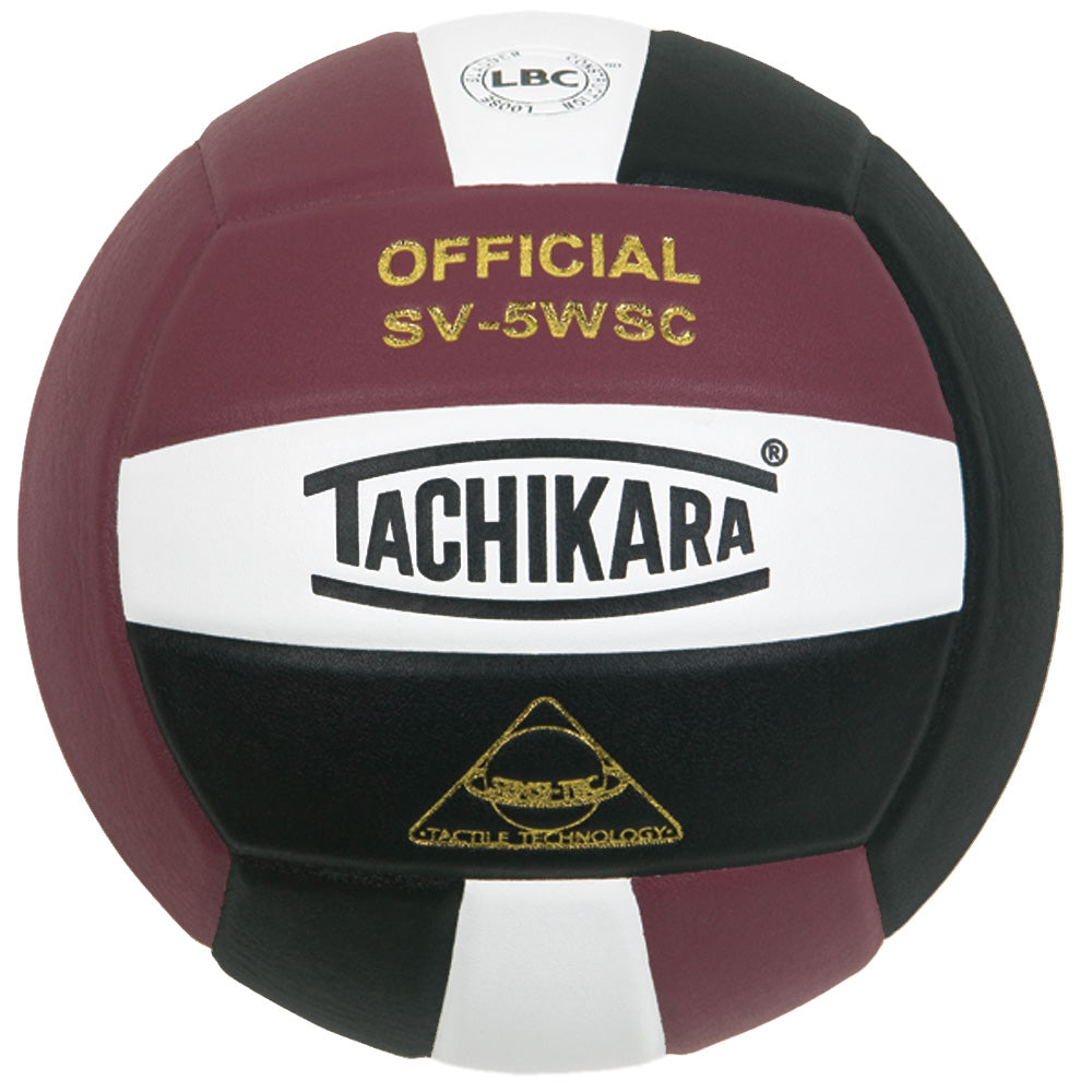 Tachikara SV5WSC Super Soft Volleyball Cardinal/White/Black