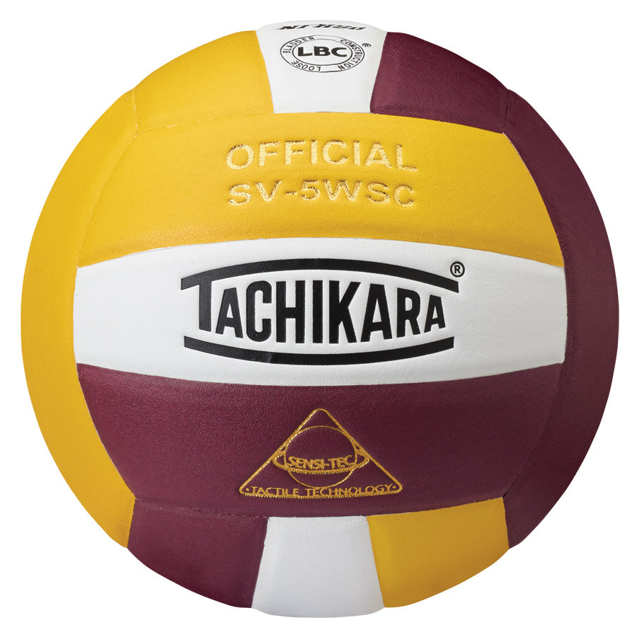 Tachikara SV5WSC Super Soft Volleyball Gold/White/Cardinal