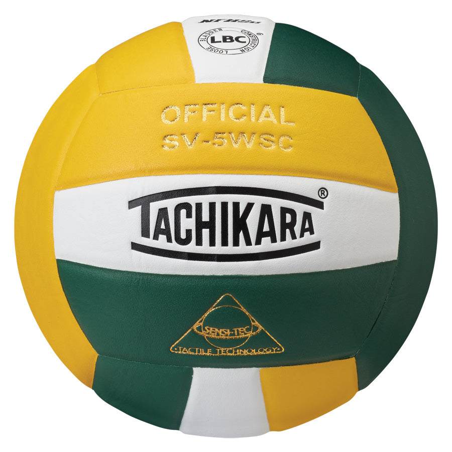 Tachikara SV5WSC Super Soft Volleyball Gold/White/Dark Green