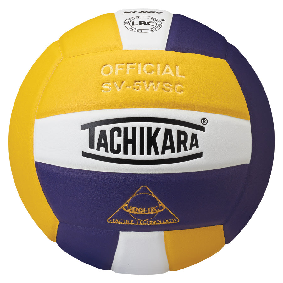 Tachikara SV5WSC Super Soft Volleyball Gold/White/Purple