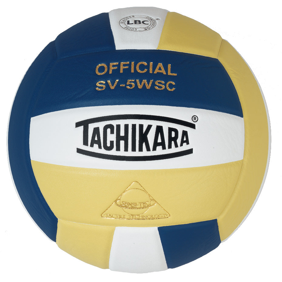 Tachikara SV5WSC Super Soft Volleyball Navy/White/Vintage Gold