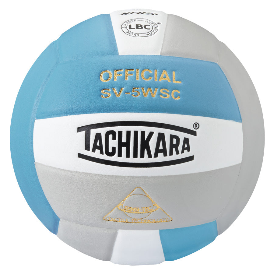 Tachikara SV5WSC Super Soft Volleyball Powder Blue/White/Silver grey