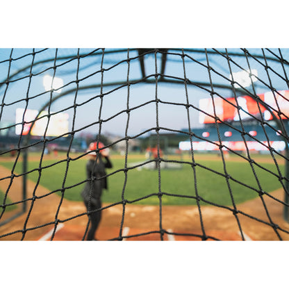 Custom Knotted Backstop Netting 1-3/4" Mesh, 2.5mm Cord, 3/8" Rope Border (Per Square Foot)