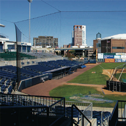 Custom Knotted Backstop Netting 1-3/4" Mesh, 2.5mm Cord, 3/8" Rope Border (Per Square Foot)