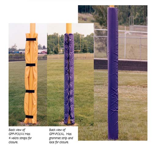 Economy Goal Post Pads Fits 4" Pole Velcro / Black