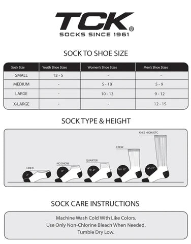 TCK Colored 100% Nylon Tube Sock Sanitary Liner Dozen
