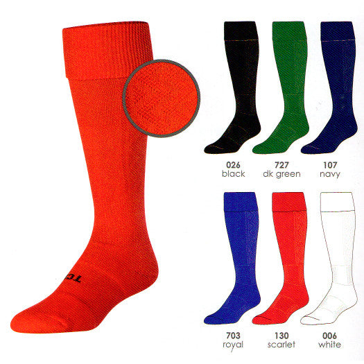 TCK Premier Solid Color Heel/Toe Soccer Sock Black / Medium