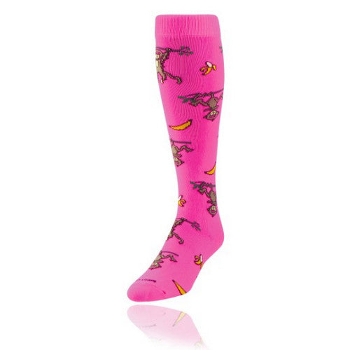 Twin City Krazisox Monkeys & Bananas Hot Pink