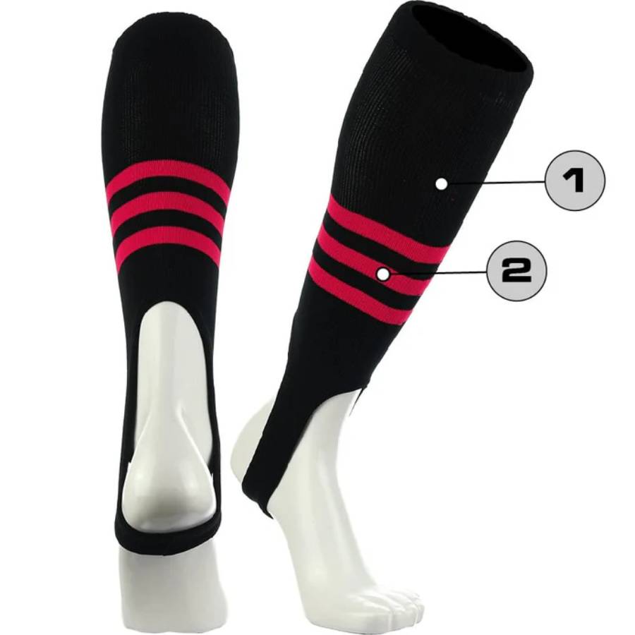 TCK Custom Triple Stripe Baseball Stirrups (PATTERN B)