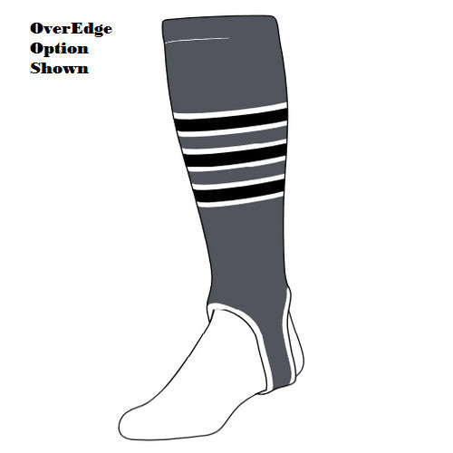 Twin City Knitting Custom FeatherEdge Baseball Softball Stirrup Sock (Pattern D)