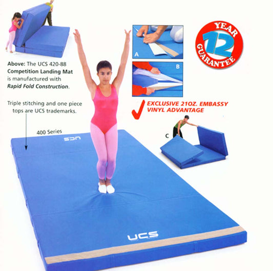 12 Cm 400 Series Competition Landing Mats Bi Fold 12 CM 6' X 12' X 4 3/4" 400 SERIES COMPETITION LANDING MATS BI FOLD