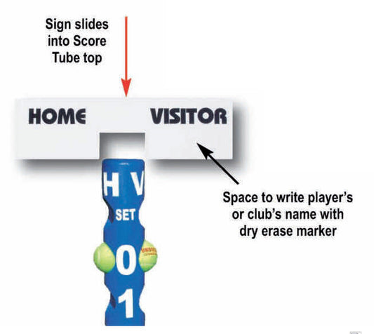 Score Tube Fits Round Posts Slots On Side For Net Cables & Sign Score Tube Sign Only