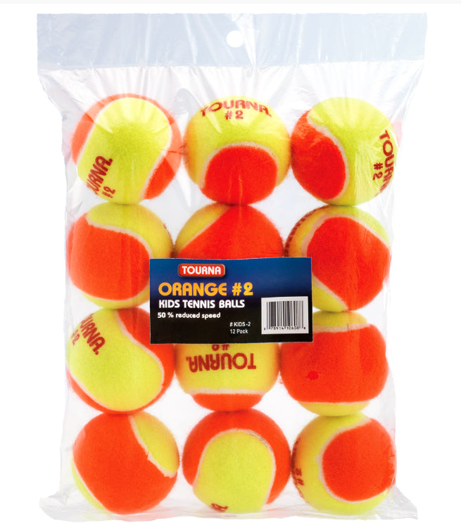 Tourna Stage 2 Tennis Balls Stage 2 Training Balls Pack 12