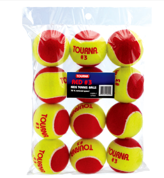 Tourna Stage 3 Tennis Balls Stage 3 Training Balls Pack 12