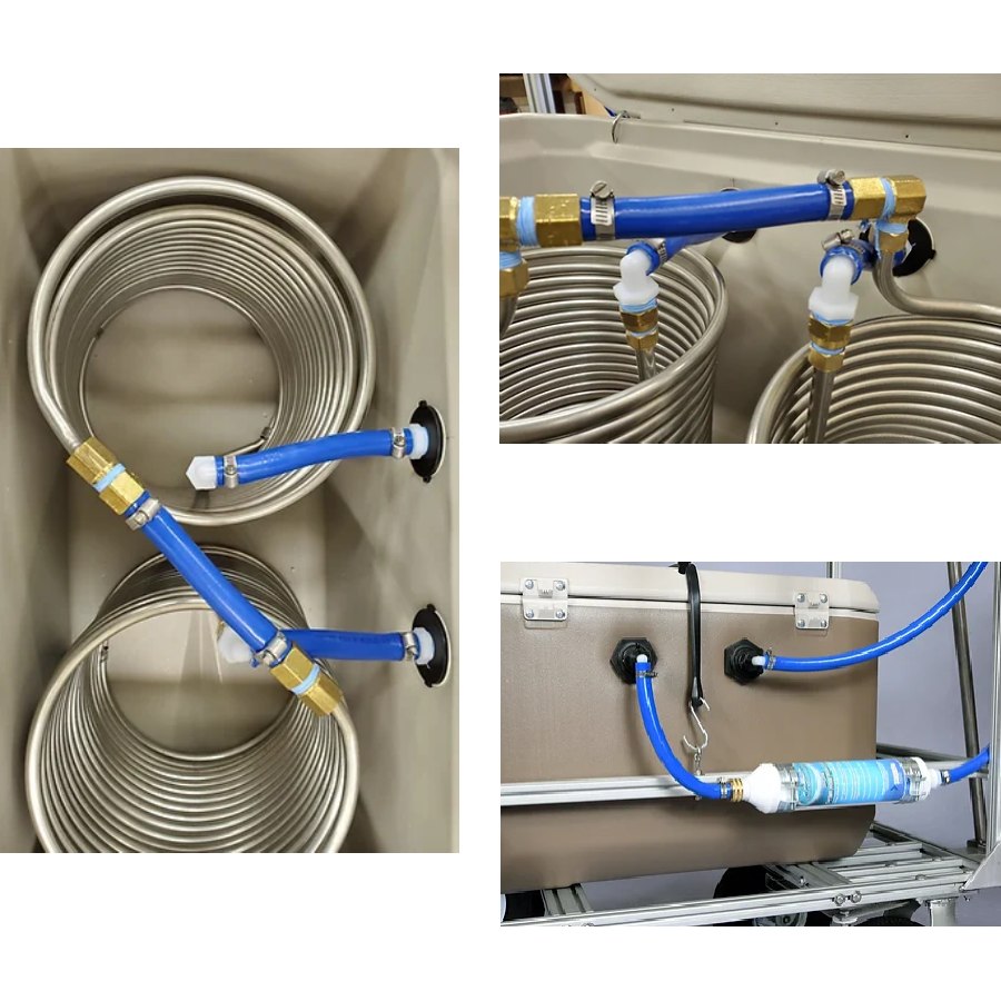 Wheelin' Water No Contact Side Liner Hydration System W/ Cold Coils Inside Cooler